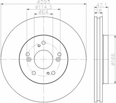HELLA PAGID 8dd355115941 -  Тормозной диск